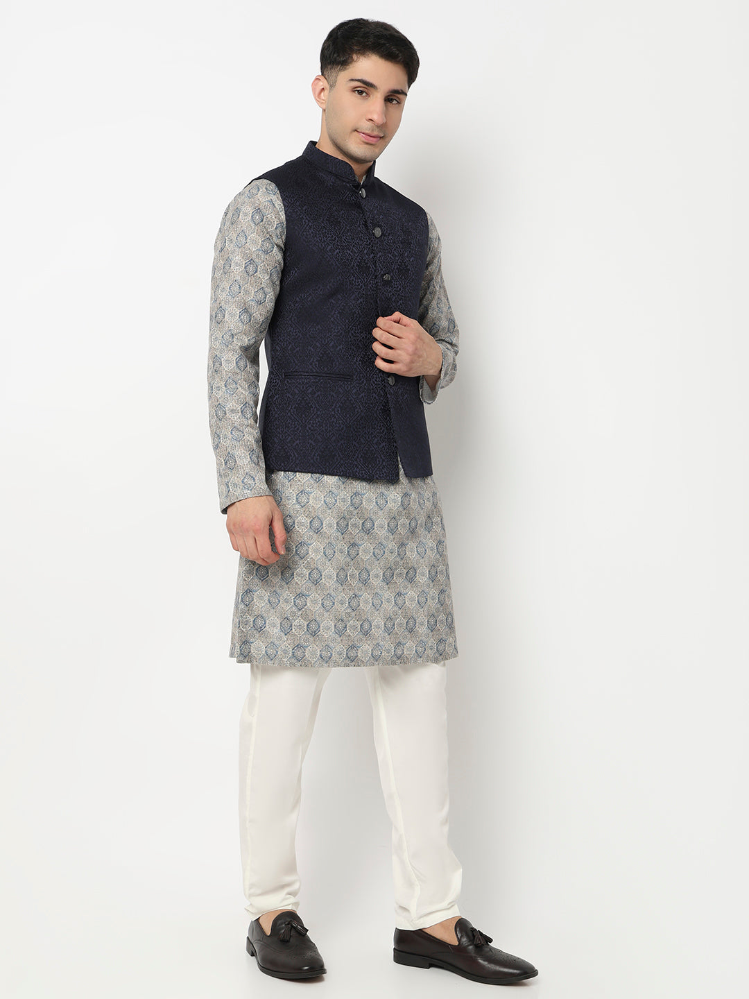 Jacquard Straight Flash Buy Ethnic Jacket