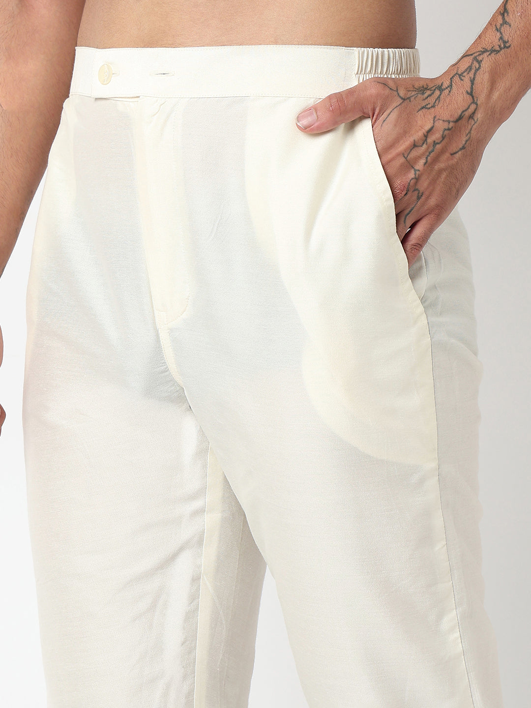 Digital Schiffli Straight Kurta With Pant Set