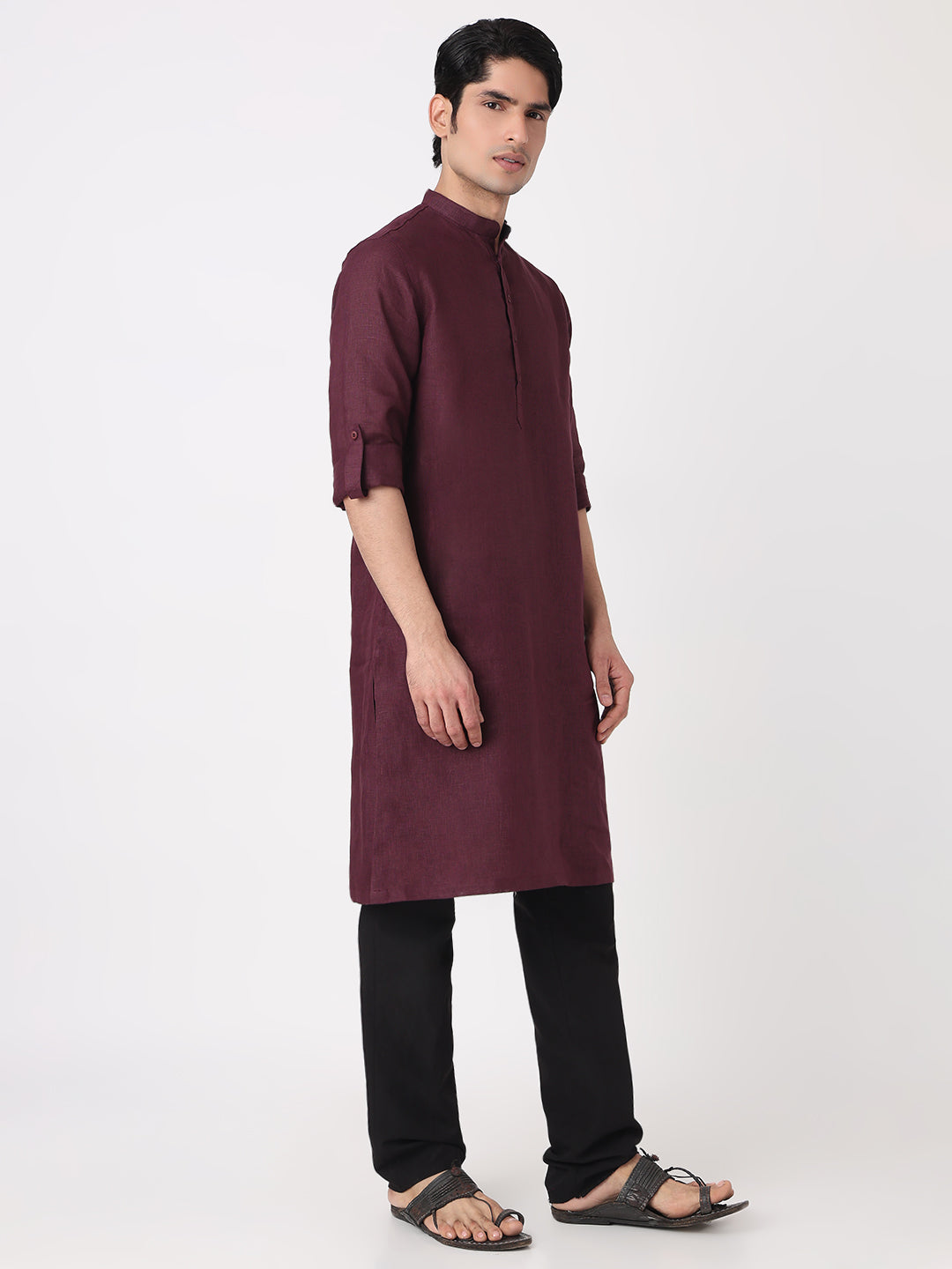 Solid Straight Long Kurta