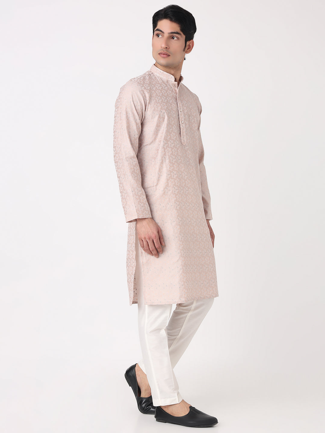 Jacquard Straight Long Kurta