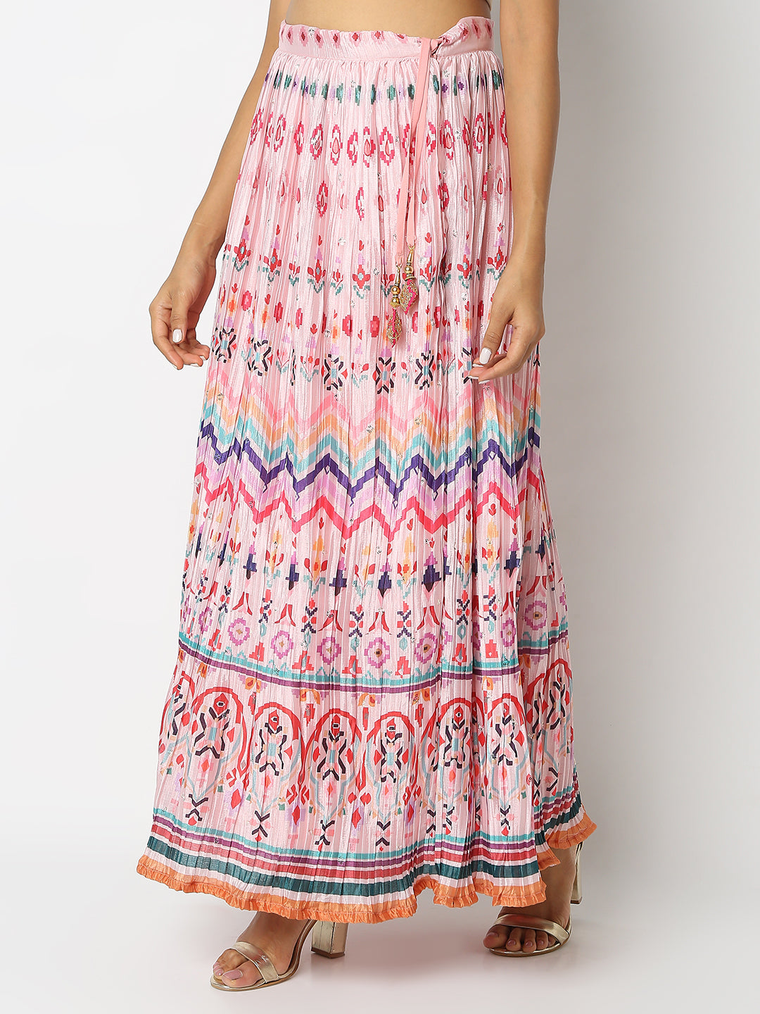 Regular Fit Printed Mid Rise Skirts
