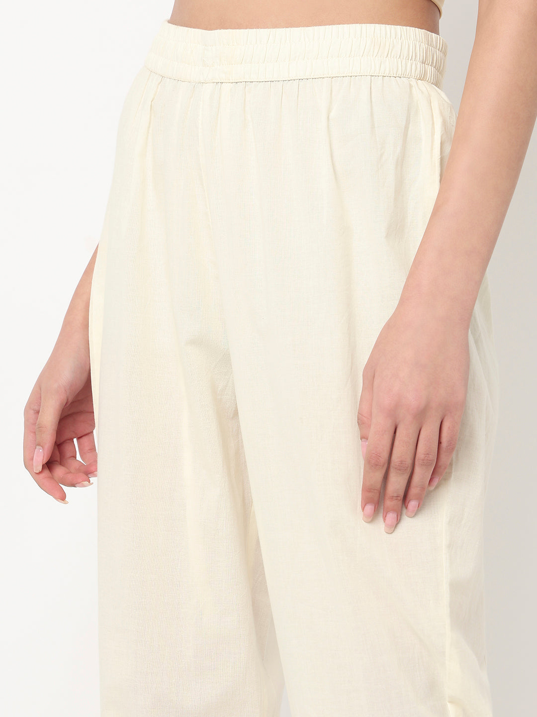 V-Neck Embroidered A-Line Kurta and Pant with Dupatta Set