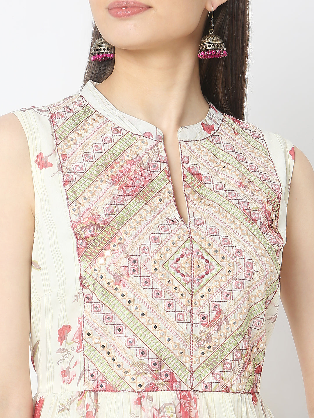 Flare Fit Embellished Kurta