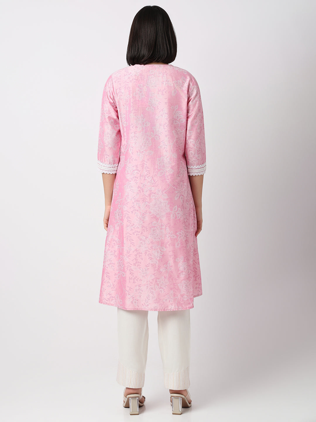 Flare Fit Printed Three-Fourth Sleeve Kurta