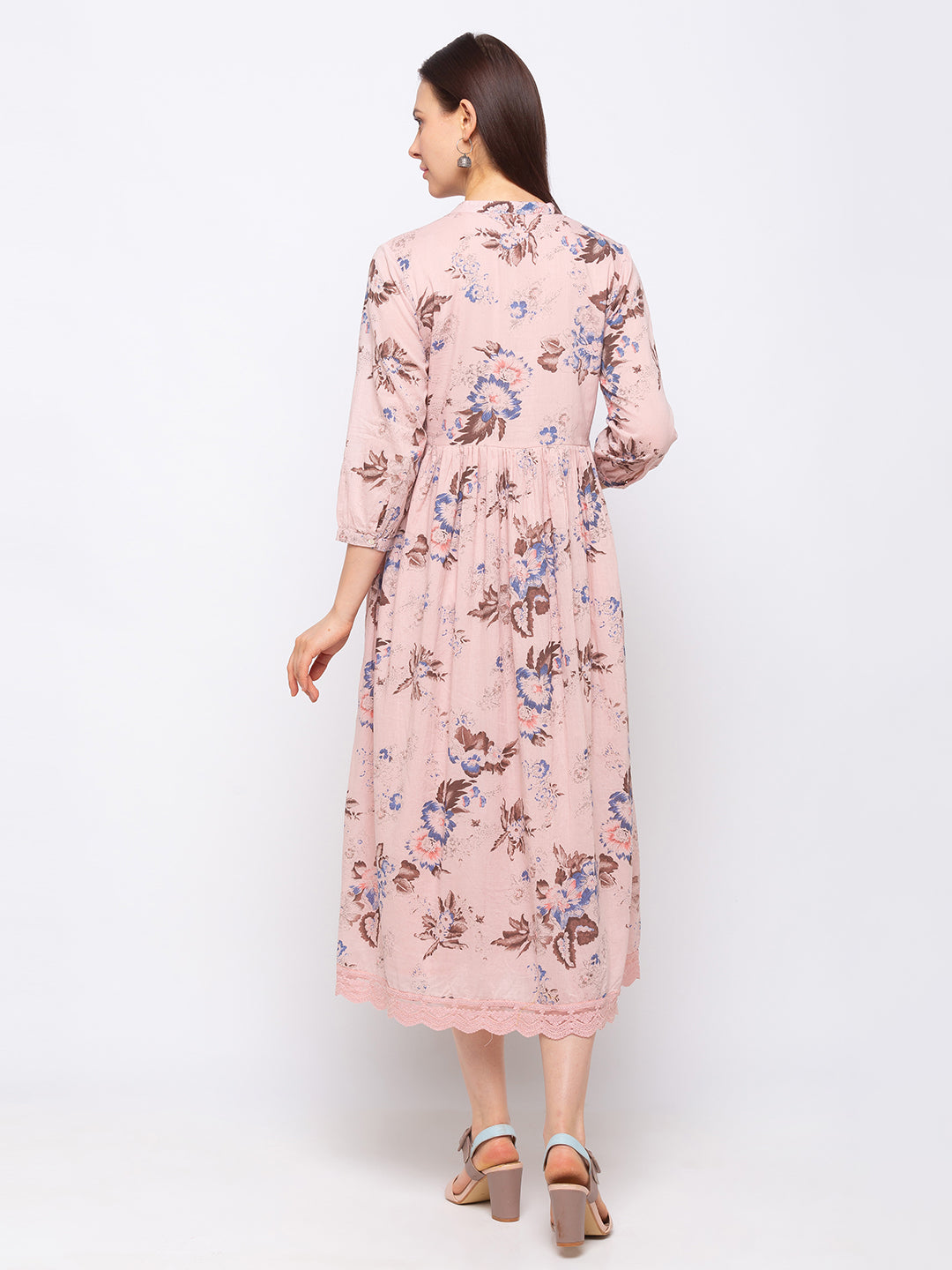 Women's Onion Pink Cotton Dress