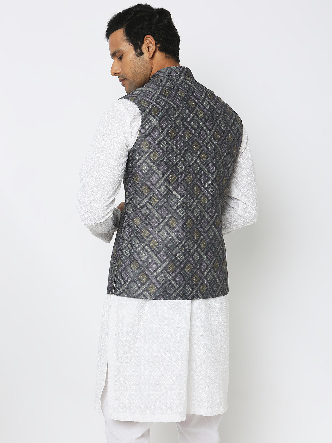Regular Fit Jacquard Ethnic Jacket