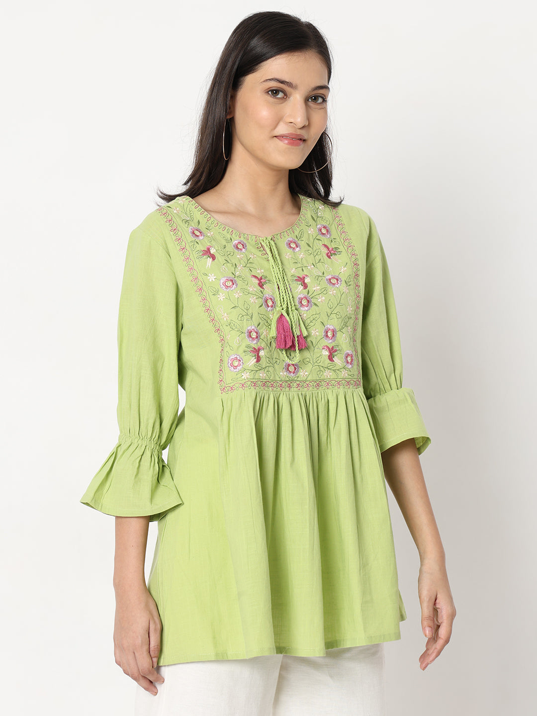 Regular Fit Embroidered Tunic