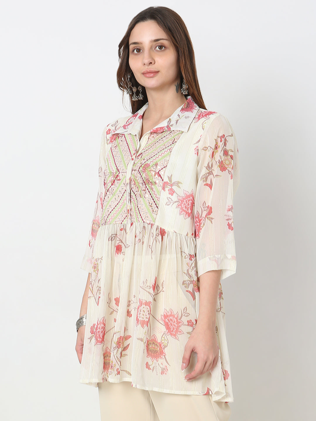 Flare Fit Embellished Kurta