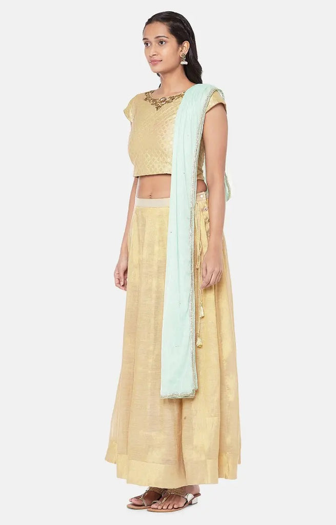 Net Women Sap Green Dupatta