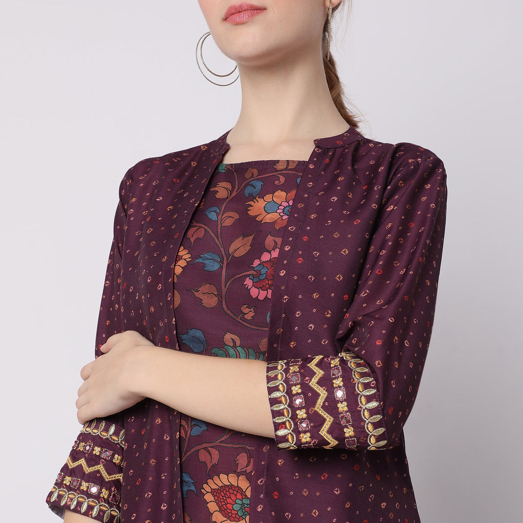 Flare Fit Printed Kurta