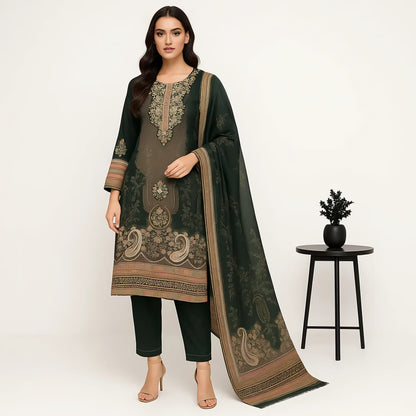 Straight Fit Embellished Round Neck Flash Buy Kurta With Pant With Dupatta Set