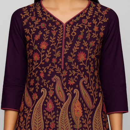 Straight Fit Embellished V-Neck Flash Buy Kurta With Pant With Dupatta Set