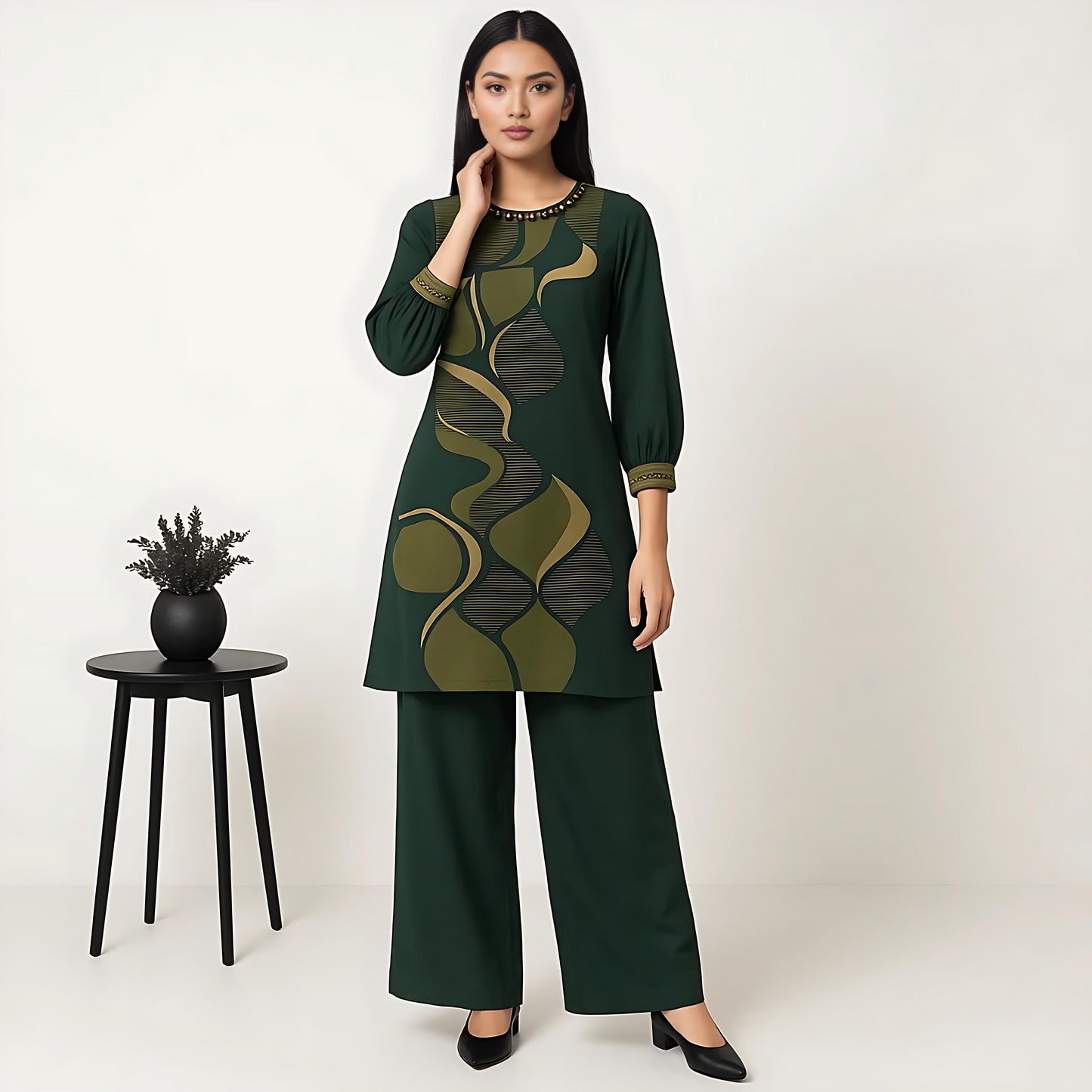 Printed Kurta Wih Palazzo Set
