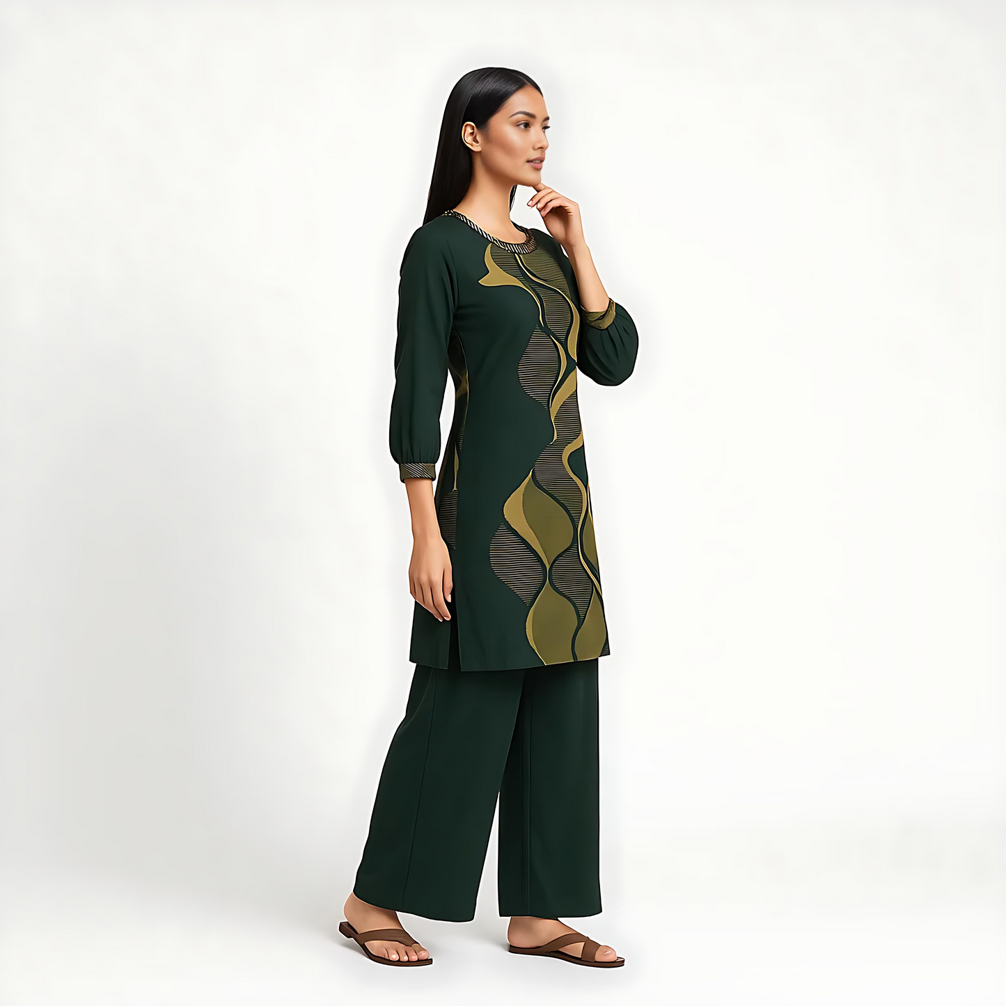 Printed Kurta Wih Palazzo Set