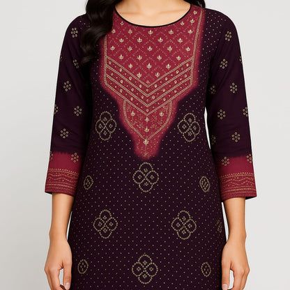Straight Fit Printed Round Neck Flash Buy Kurta With Pant With Dupatta Set