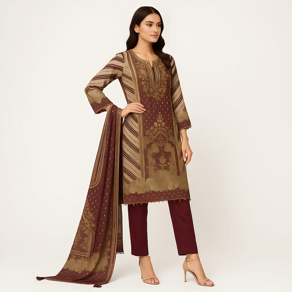 Straight Fit Printed Round Neck Flash Buy Kurta With Pant With Dupatta Set