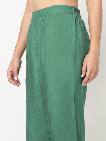 V-Neck Printed Straight Kurta and Pant with Dupatta Set