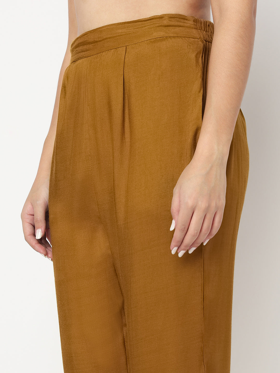 V-Neck Printed Straight Kurta and Pant with Dupatta Set