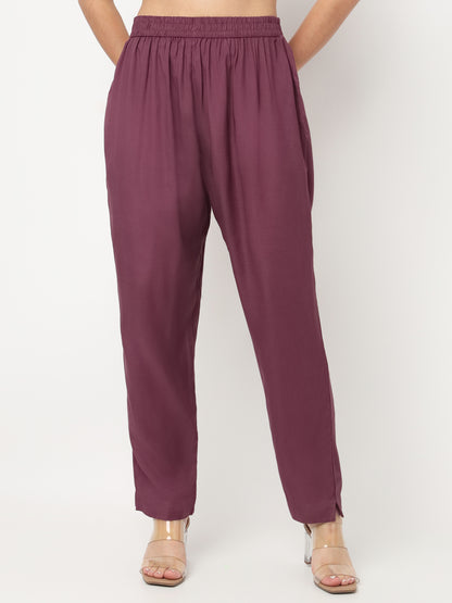 V-Neck Embroidered Flared Kurta and Pant with Dupatta Set