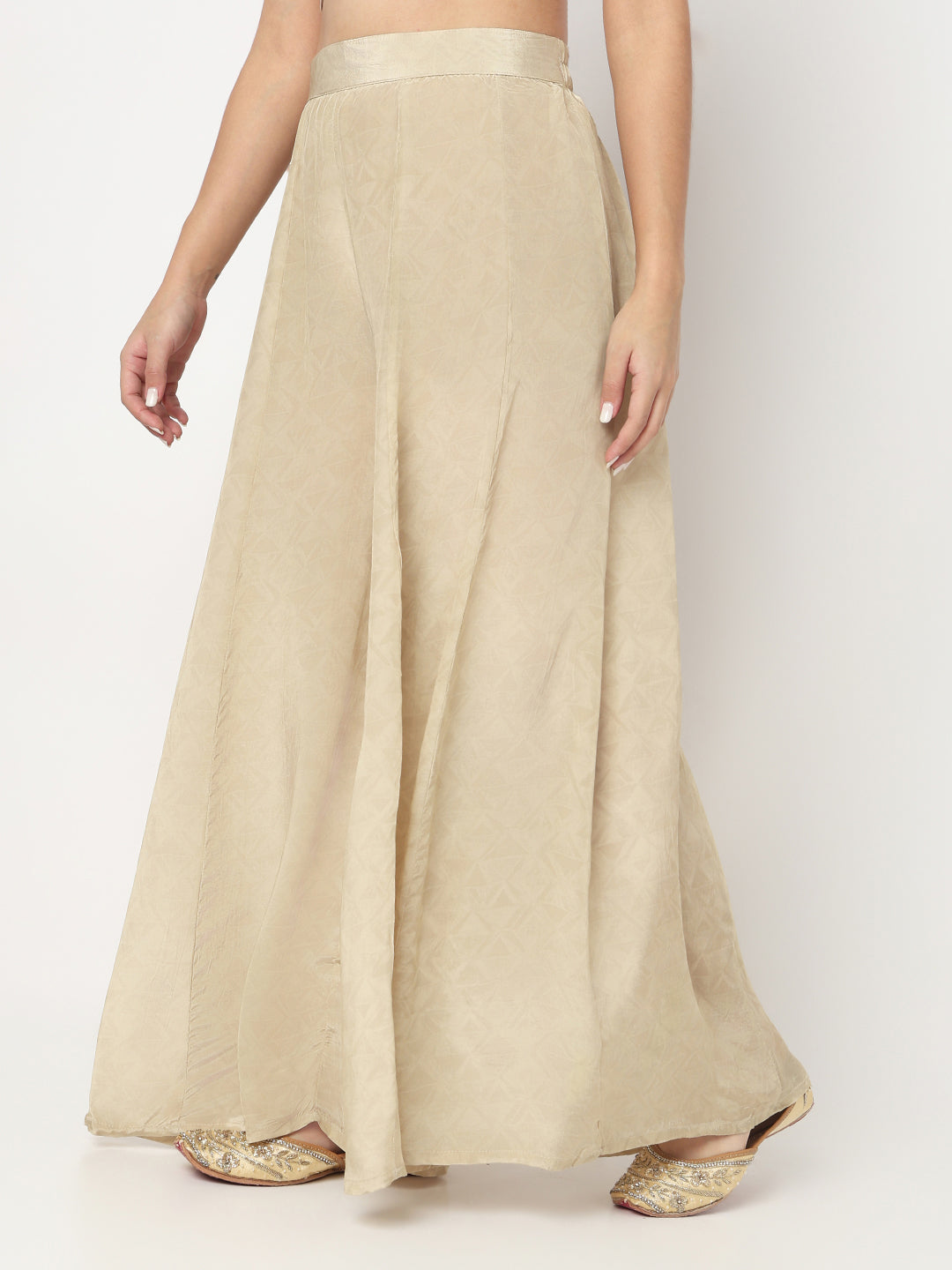V-Neck Printed Straight Kurta and Palazzo with Dupatta Set