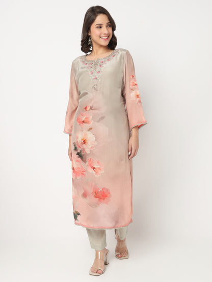 Printed Straight Kurta and Pant with Dupatta Set