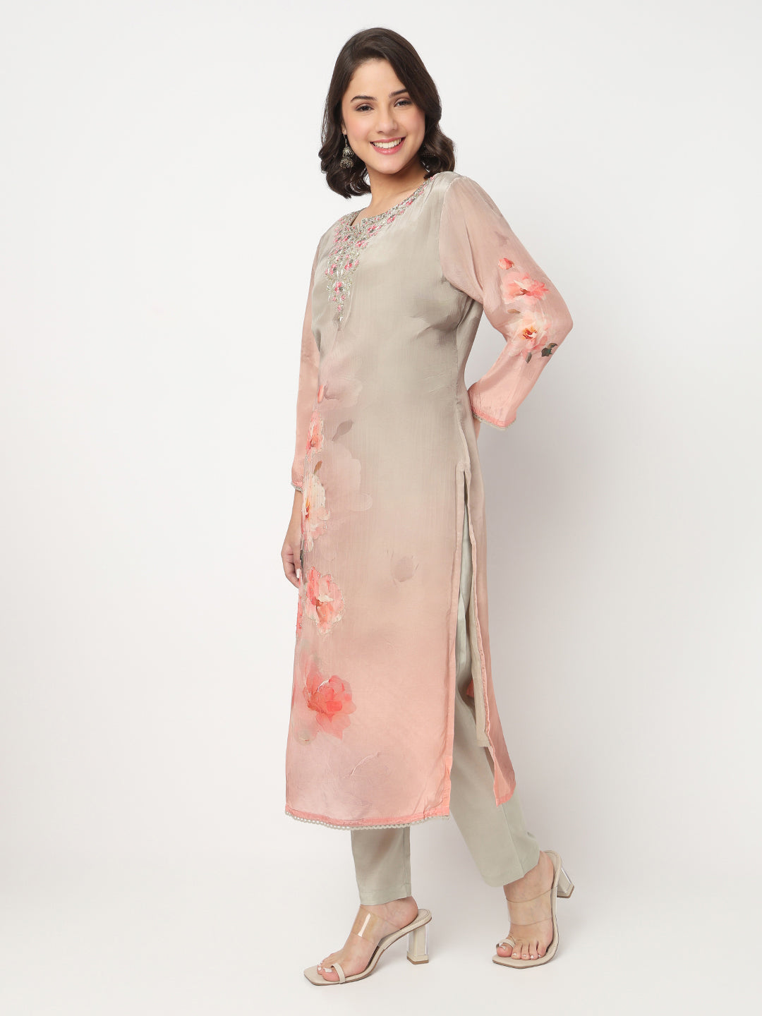 Printed Straight Kurta and Pant with Dupatta Set