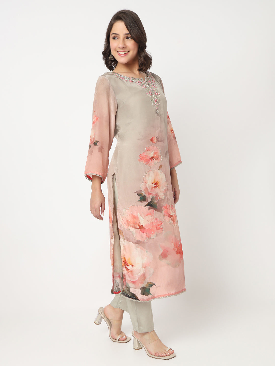 Printed Straight Kurta and Pant with Dupatta Set