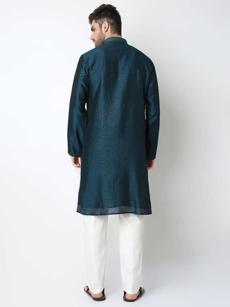 Cut Work Straight Kurta with Pant Set