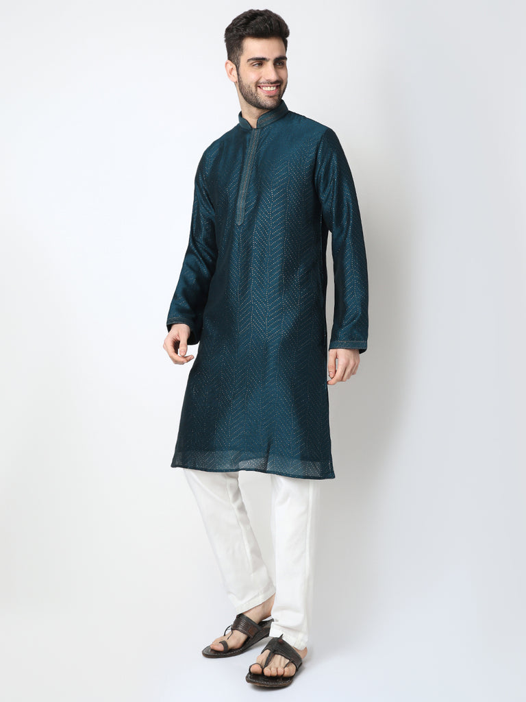 Cut Work Straight Kurta with Pant Set
