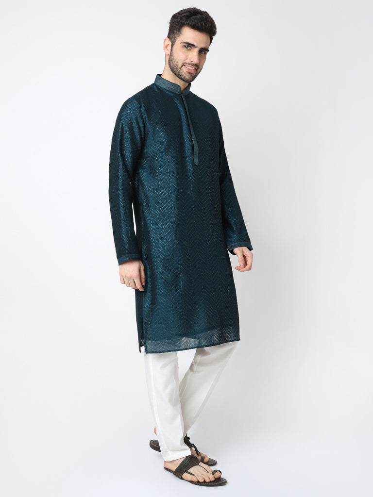 Cut Work Straight Kurta with Pant Set