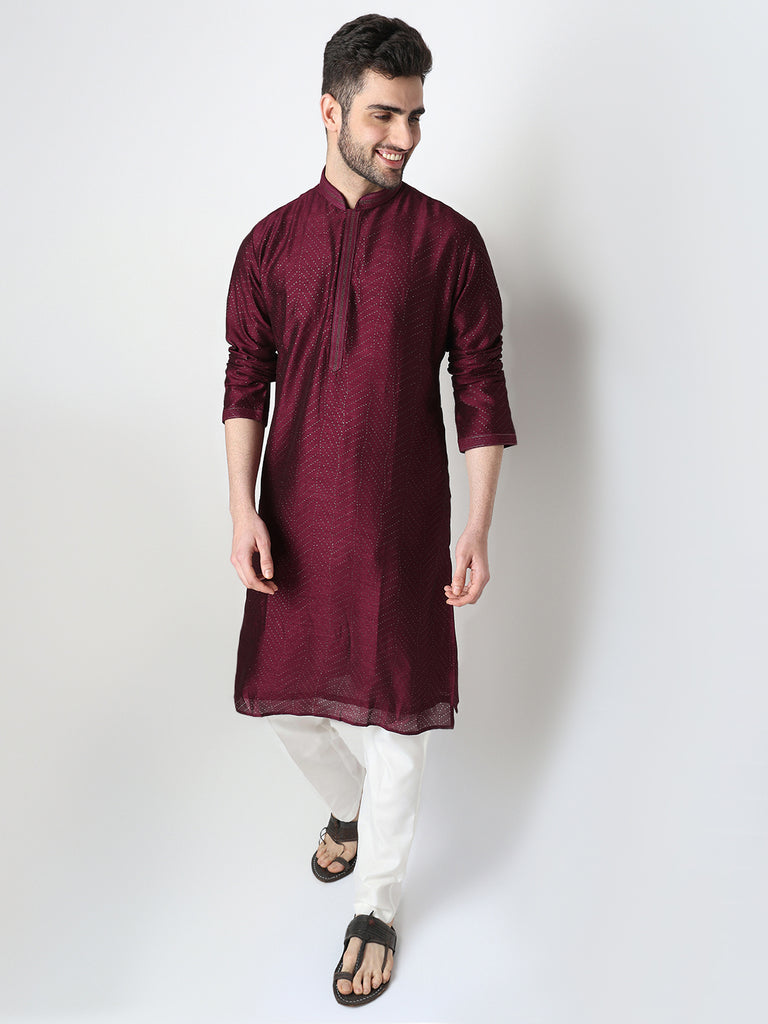 Cut Work Straight Kurta with Pant Set