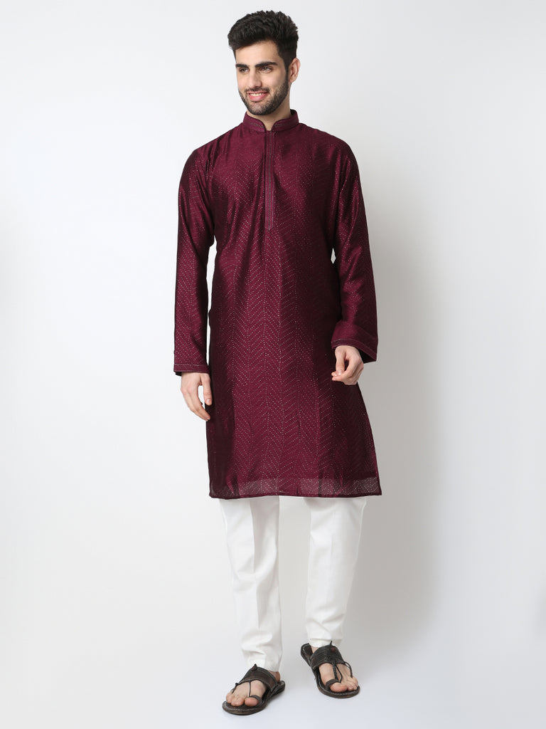 Cut Work Straight Kurta with Pant Set
