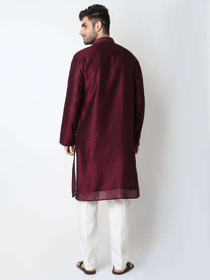 Cut Work Straight Kurta with Pant Set
