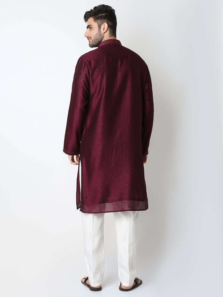 Cut Work Straight Kurta with Pant Set