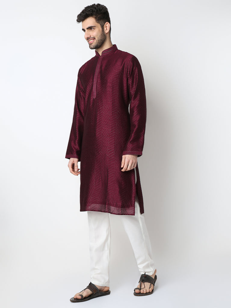 Cut Work Straight Kurta with Pant Set