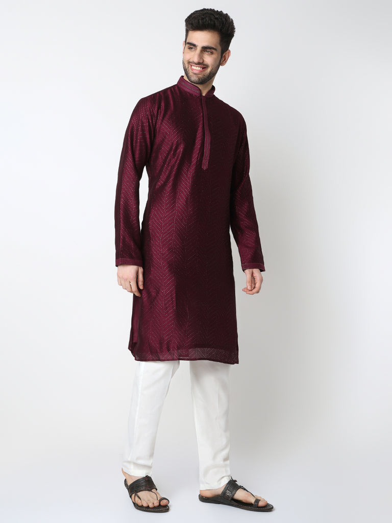 Cut Work Straight Kurta with Pant Set