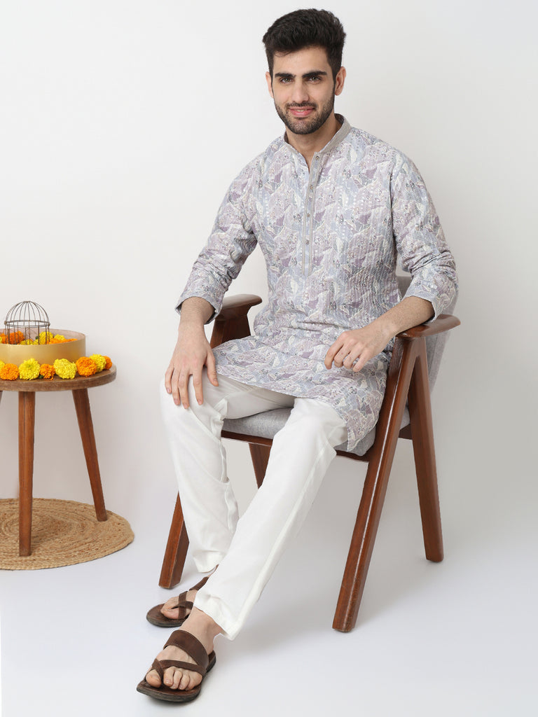 Embellished Straight Kurta with Pant Set