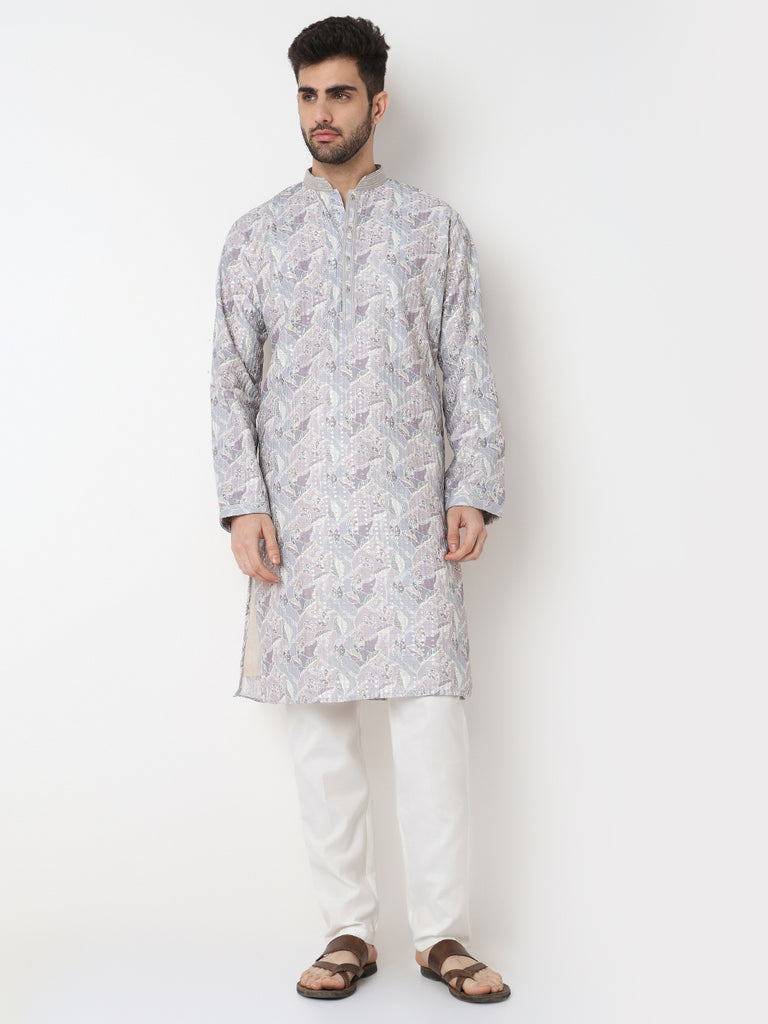 Embellished Straight Kurta with Pant Set
