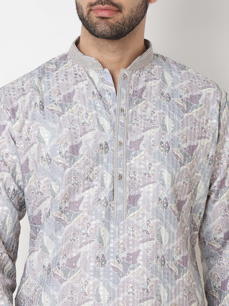 Embellished Straight Kurta with Pant Set