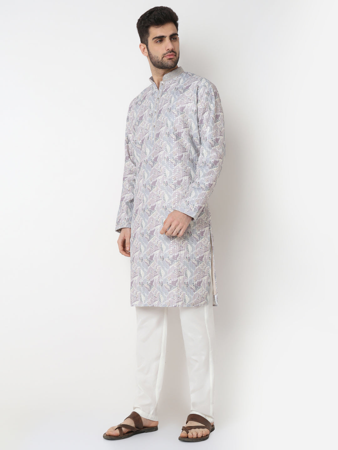 Embellished Straight Kurta with Pant Set