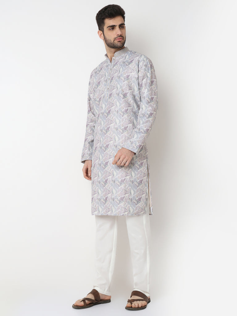 Embellished Straight Kurta with Pant Set