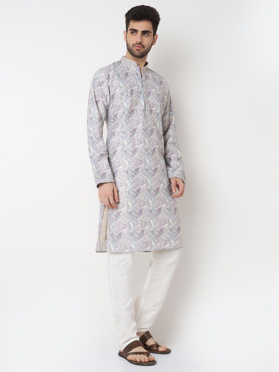 Embellished Straight Kurta with Pant Set