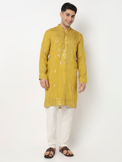 Mirror Straight Kurta with Pant Set