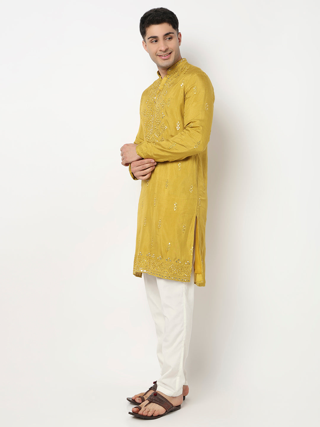 Mirror Straight Kurta with Pant Set