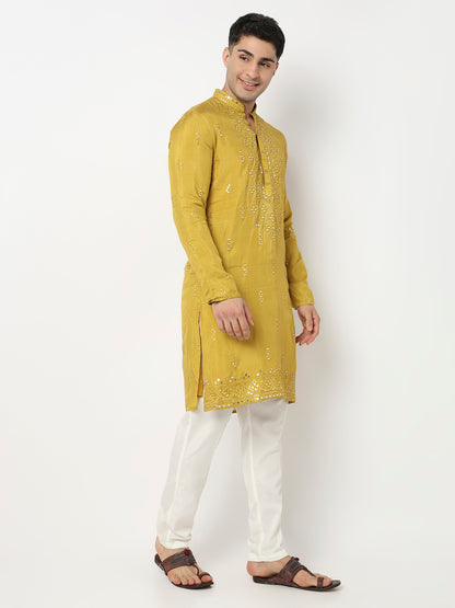 Mirror Straight Kurta with Pant Set