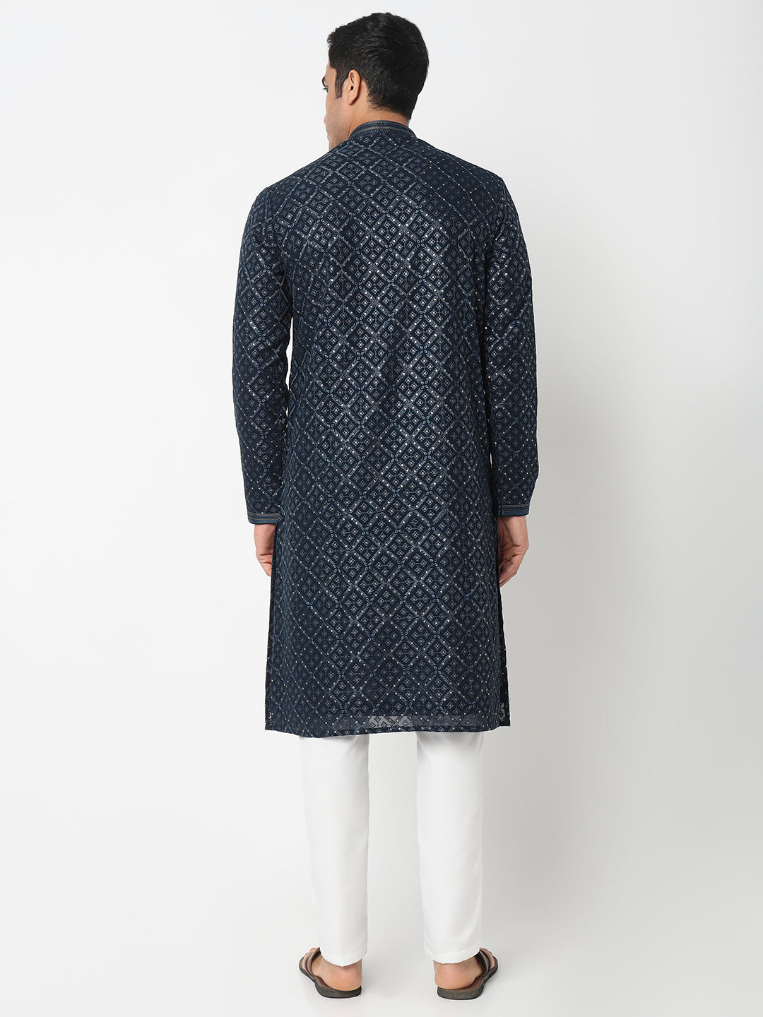 Sequins Straight Kurta With Pant Set