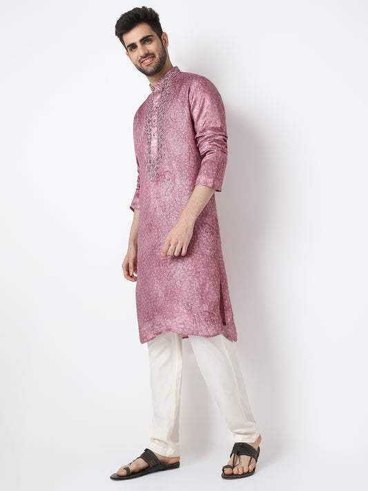 Embellished Straight Kurta with Pant Set