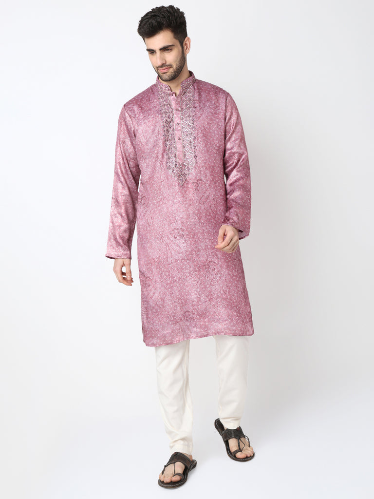 Embellished Straight Kurta with Pant Set