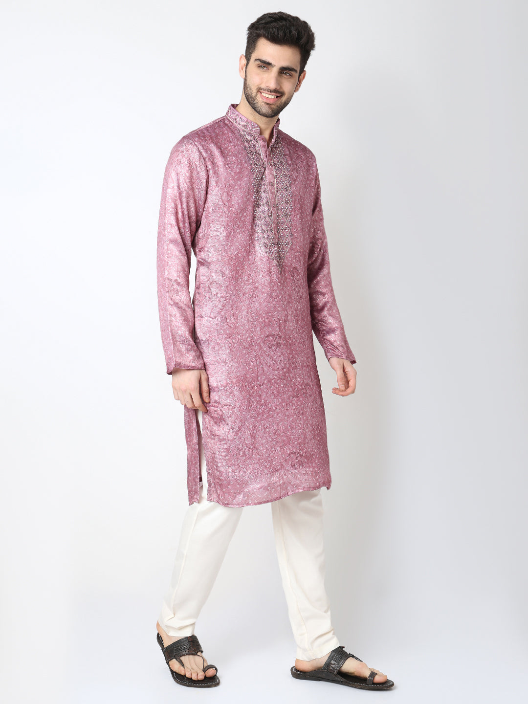 Embellished Straight Kurta with Pant Set