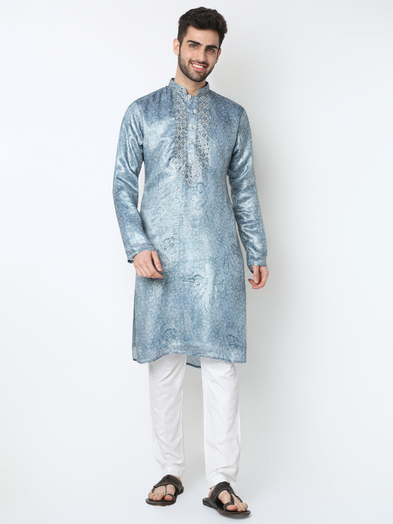 Embellished Straight Kurta with Pant Set